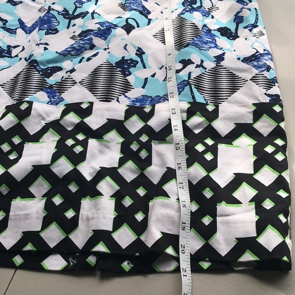 Peter Pilotto for Target geometric floral two tone pencil skirt sz 6 - Picture 10 of 12